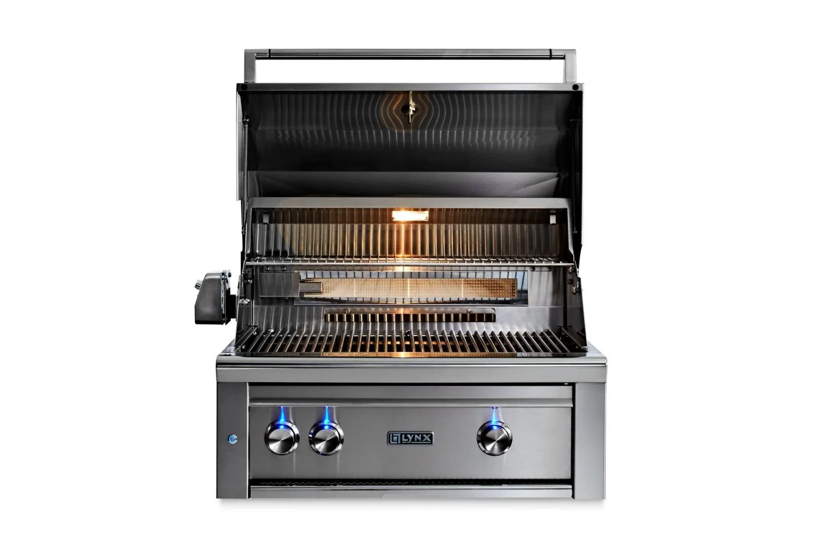 30" Professional Built-in Grill with 1 Trident Infrared Burner and 1 Ceramic Burner and Rotisserie (L30TR) - Image 3