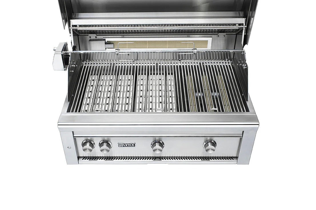 36" Professional Built-in Grill with 1 Trident Infrared Burner and 2 Ceramic Burners and Rotisserie (L36TR) - Image 2