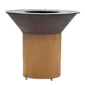 Wood Fired Grill with High Pedestal