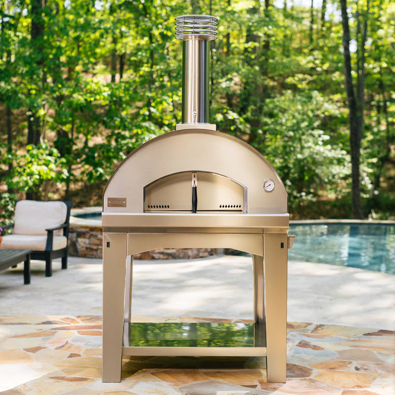 Mangiafuoco Wood Oven on Stainless Cart - Image 4