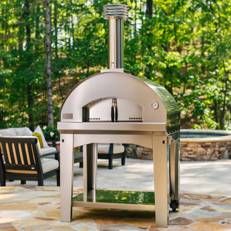 Mangiafuoco Wood Oven on Stainless Cart - Image 5
