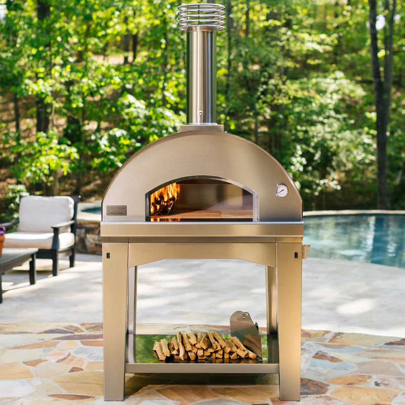 Mangiafuoco Wood Oven on Stainless Cart - Image 6
