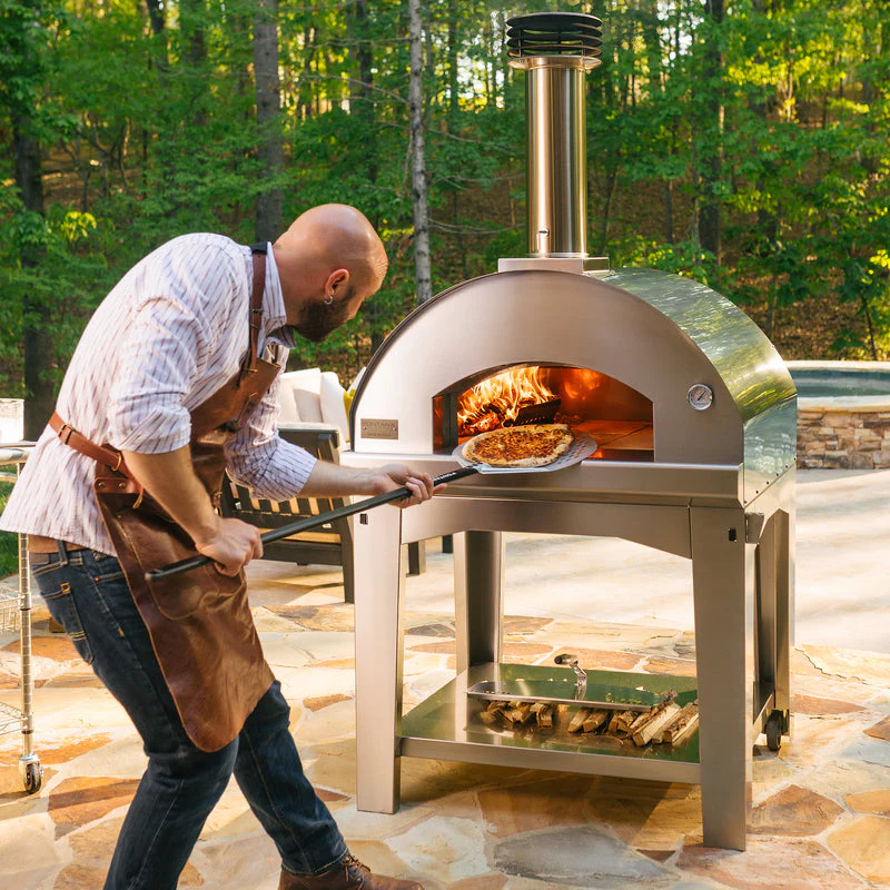 Mangiafuoco Wood Oven on Stainless Cart - Image 7